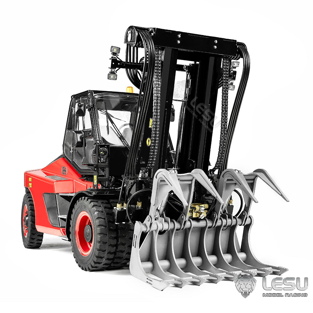 LESU 1/14 Simulation Heavy Forklift Model Toy Aoue-LD160S Forklift Attachment Collection