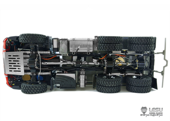 LESU 1/14 Tamiya benz 3348 full drive 6X6 high torque truck model toy hydraulic three-way dump truck