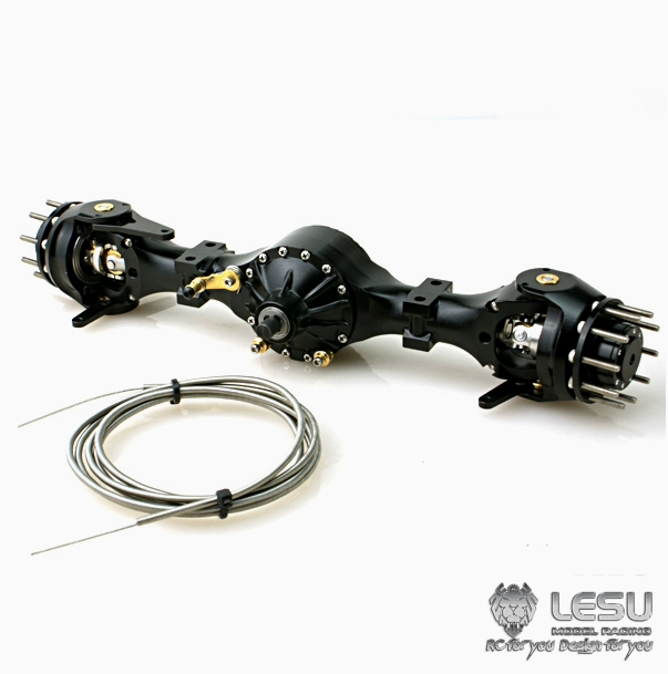 1/14 truck Tamiya tractor axle Q-911 small bridge egg series flange differential lock bridge mud head model LESU