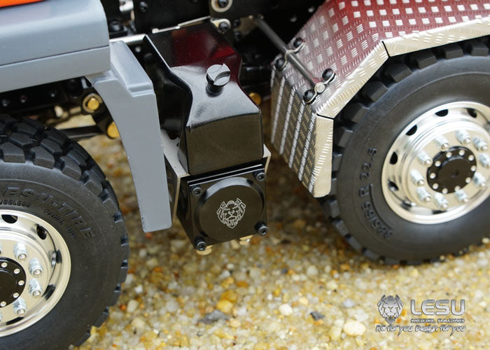 LESU 1/14 MAN TGS 8X8 four-axle drive metal dump truck hydraulic roll-on/roll-off full-unloading truck model
