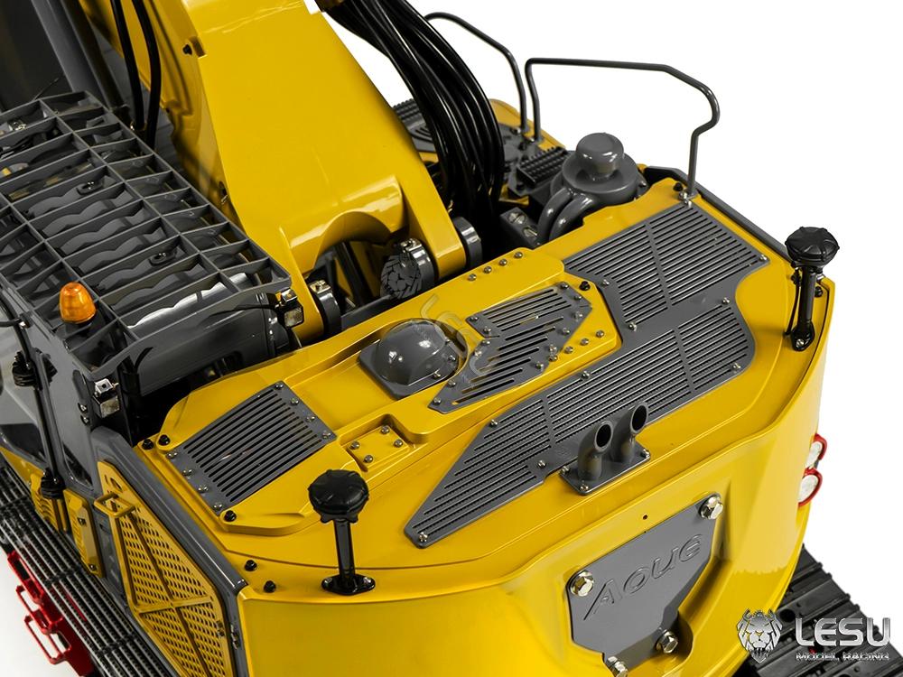 LESU 1/14 Heavy Hydraulic Excavator Model 7-way Valve Aoue ET35 Large Short Tail with Front Shovel Crawler Hydraulic Excavator