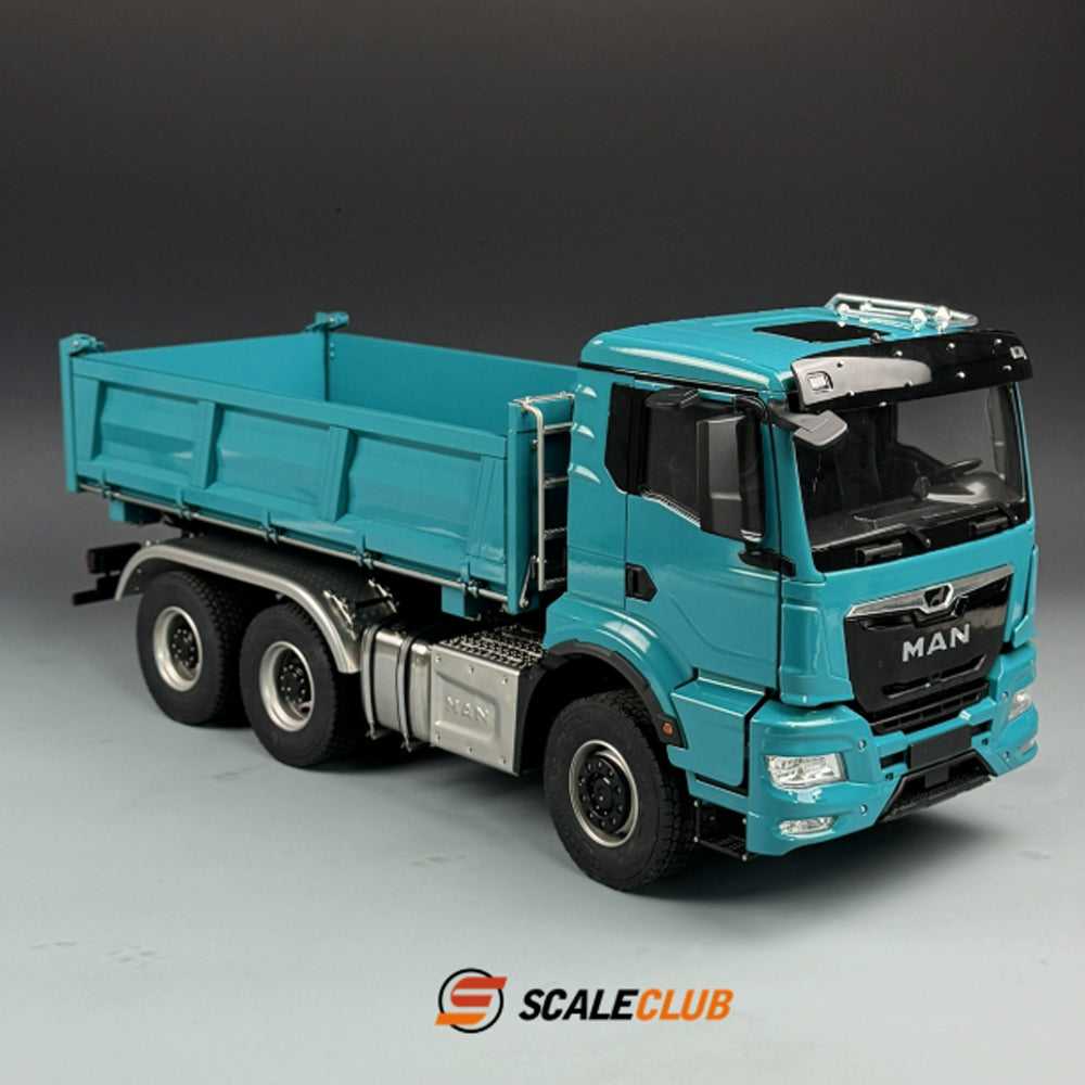 SCALECLUB 1/14 MAN TGS Mud Head Three-way Hydraulic Dump Full Metal Remote Control Truck Model