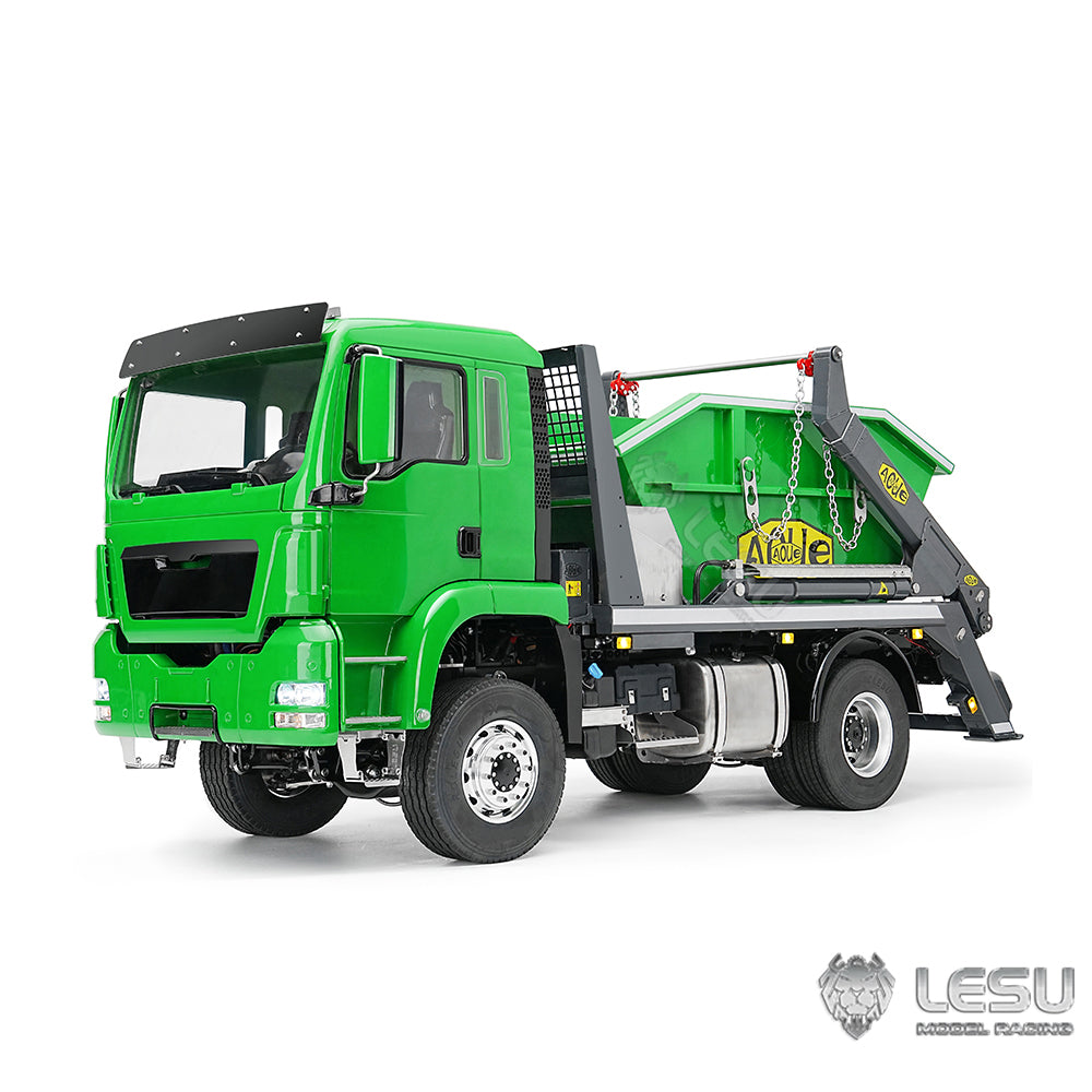 LESU 1/14 Truck 4*4 Hydraulic 4 Valve Rocker Tipper Loader High-end Neat Integrated Welded Copper Pipe