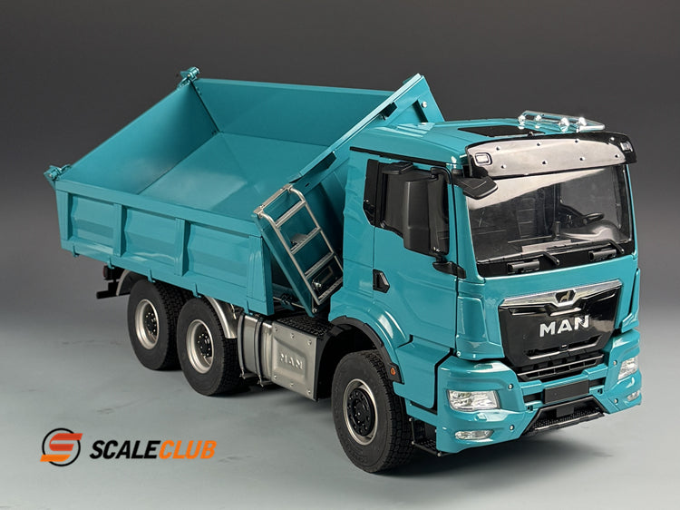 SCALECLUB 1/14 MAN TGS Mud Head Three-way Hydraulic Dump Full Metal Remote Control Truck Model