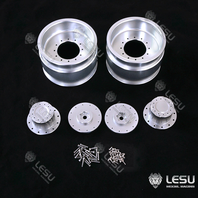 LESU 1/14 RC model tractor aluminum alloy CNC made wheel hub front and rear large and small wheel hub