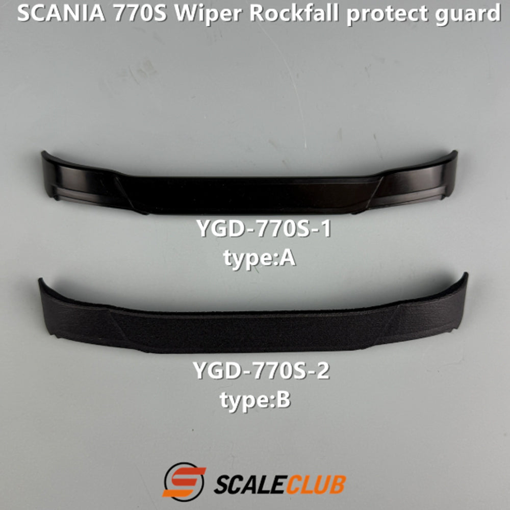 SCALECLUB 1:14 Scania 770S upgraded with windshield wipers, gravel guard and front windshield guard