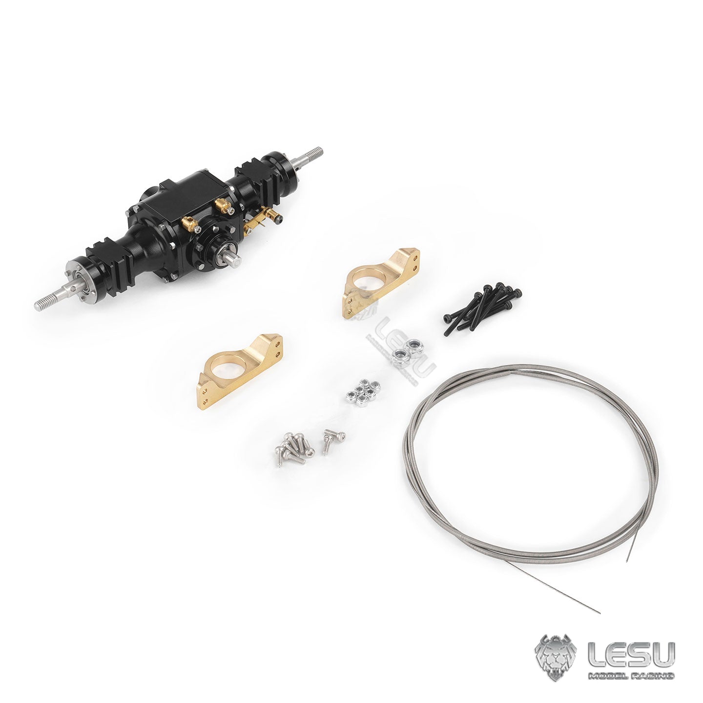 LESU 1/14 WA100M-8 loader with differential lock gear ratio 1:3 front axle and rear axle RD-2039 RC axle parts