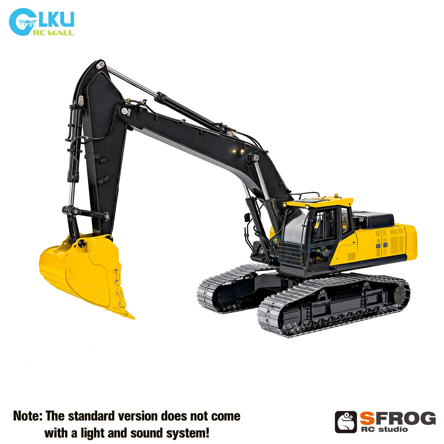 1/14 Sfrog model metal remote control E400 excavator model equipped with three pump system curved linear reversing valve