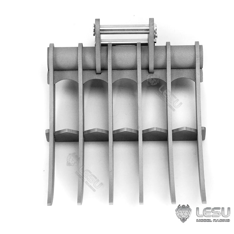 LESU 1/14 simulation hydraulic excavator PC360, wheel excavator, small short tail modified quick-detach metal rake bucket accessories