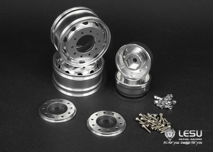 1/14 trailer aluminum alloy wheel Maersk trailer wheel model accessories W-2043-D wide wheel LESU