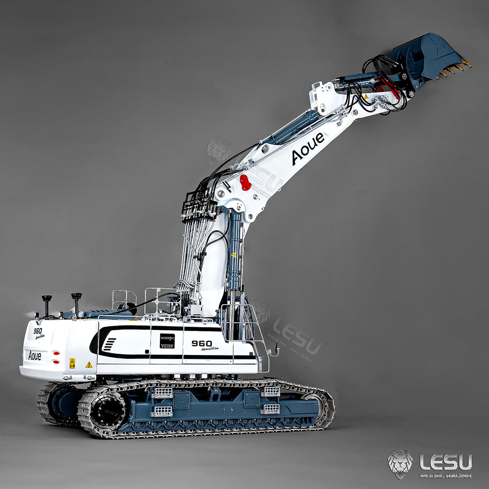 LESU 1/14 Fully Hydraulic Remote Control Model Simulation Excavator Aoue-LR960 Demolition Machine Excavator