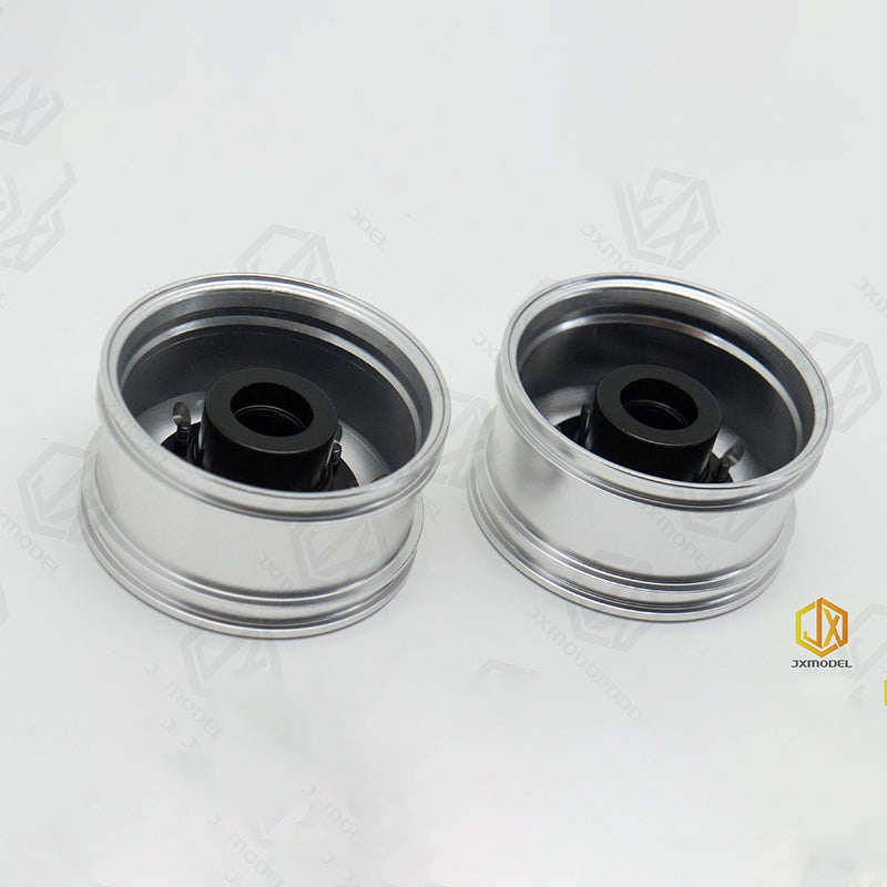 JX Model 1 pair of aluminum alloy 10 small round hole wide wheels for Tamiya 1/14 RC truck model toy upgrade modification parts