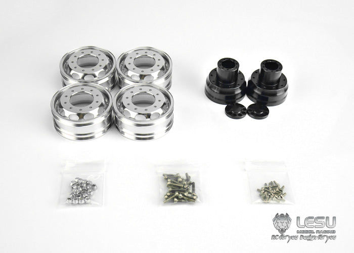 1/14 truck rear wheel hub aluminum alloy W-2012 Tamiya tractor mud head DIY dump truck model accessories LESU