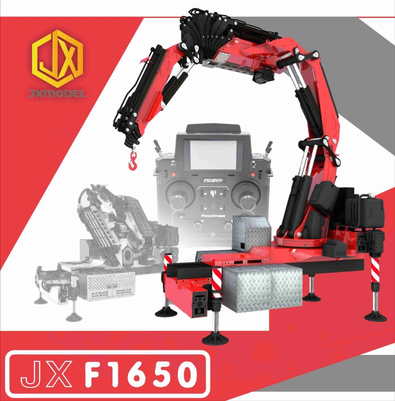 F1650 Truck Mounted Crane - JXmodel Truck Remote Control Tractor Truck Hydraulic Engineering Machinery Top