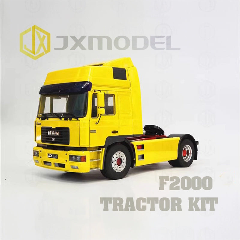JXmodel 1/14 Tamiya MAN F2000 Cab 4X2 Tractor Truck Aluminum Alloy Opening Doors and Front RTR Version