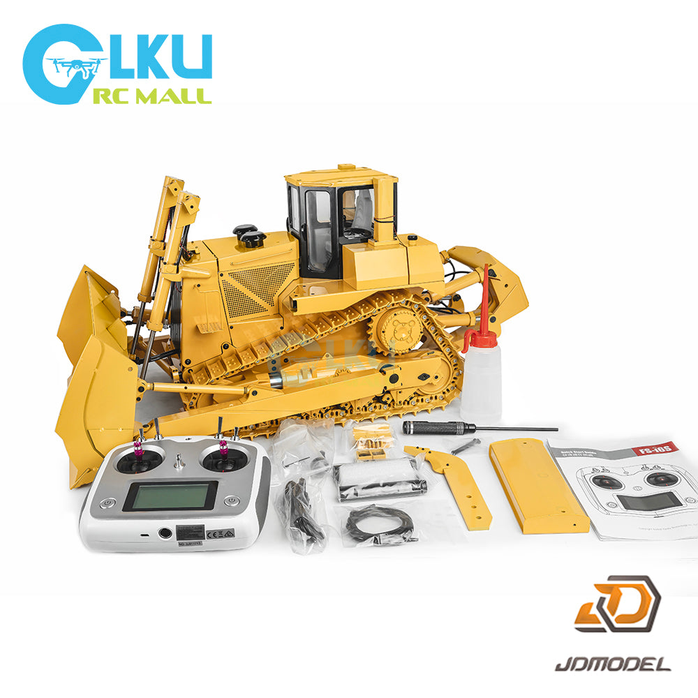 JDMODEL 1/14 Remote Control Hydraulic Bulldozer Model Hydraulic Engineering Vehicle JDM-98