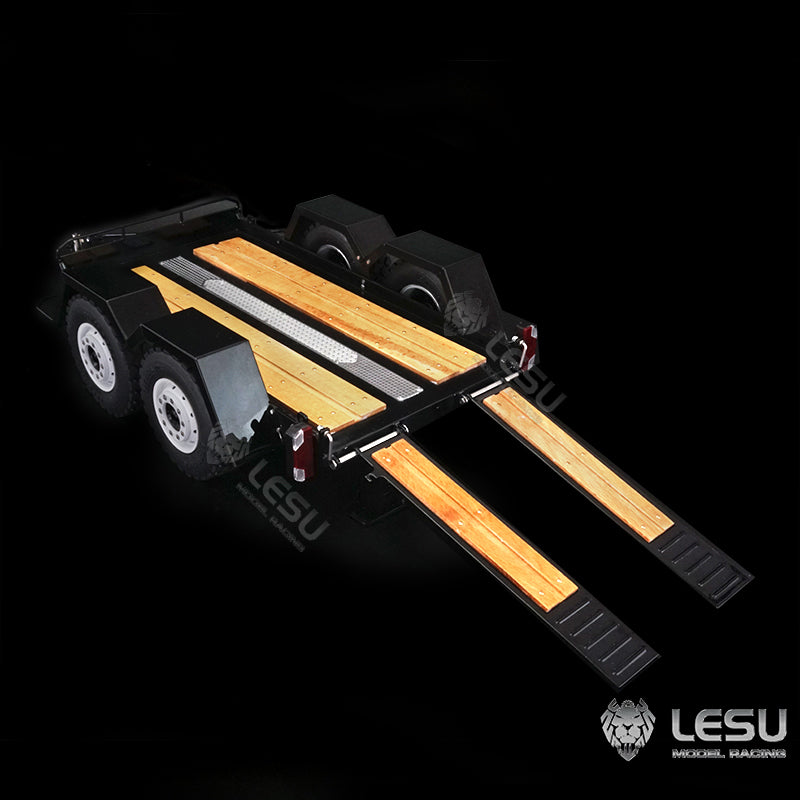 LESU 1/14 hydraulic mechanical model toy Bobcat small skid steer loader dedicated full trailer LS-A0036
