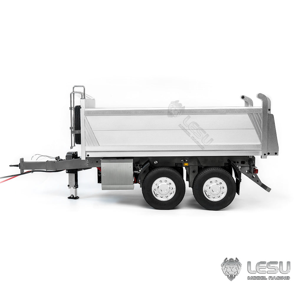 LESU 1/14 full trailer dump truck trailer CNC bucket center hydraulic cylinder lifting LS-A0051-C