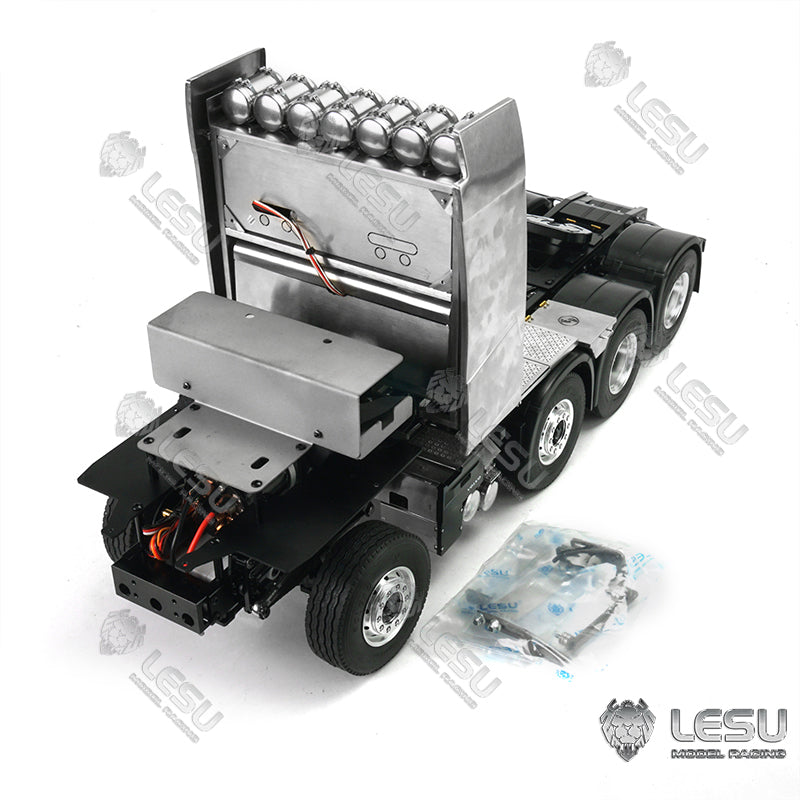 LESU 1/14 Truck Model Toy FH16 Heavy Towing Chassis 8X8 Full Drive Differential Lock Axle
