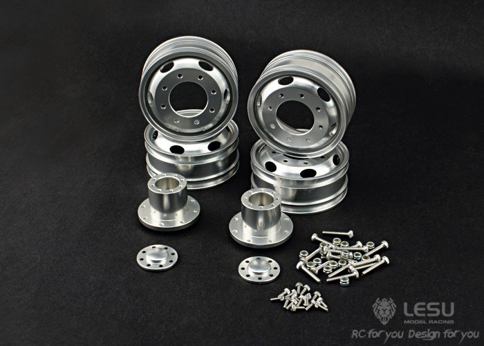 1/14 Truck rear wheel hub W-2010 Tamiya tractor aluminum alloy wheel hub DIY mud truck model accessories LESU