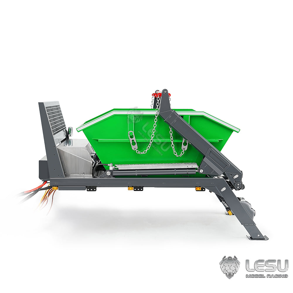 LESU 1/14 Truck 4*4 Hydraulic 4 Valve Rocker Tipper Loader High-end Neat Integrated Welded Copper Pipe
