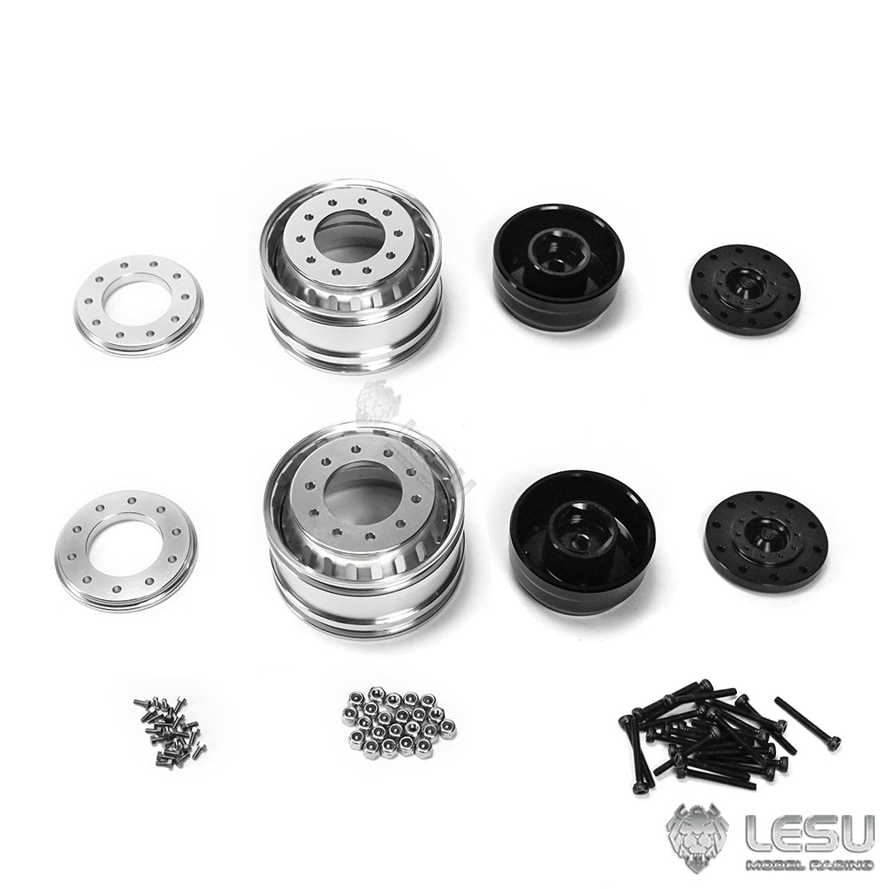 1/14 truck model toy aluminum alloy simulation front wheel hub W-2018-C modified Tamiya accessories LESU