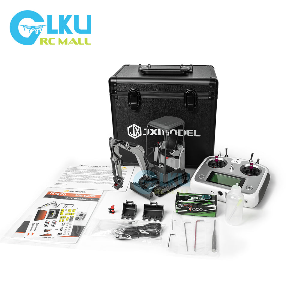 JX-E20-V2.0 Mini Excavator RTR JXmodel1/14 Metal Electronic Hydraulic Remote Control Desktop