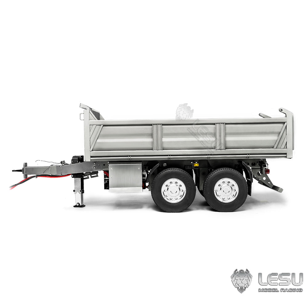 LESU 1/14 dump truck with central hydraulic cylinder lifting CNC bucket LS-A0051-A