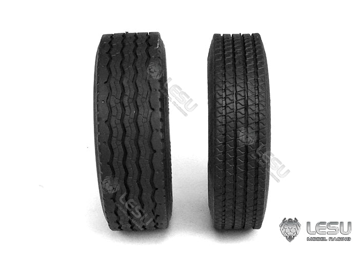 1/14 truck Tamiya tractor simulation striped road tire skin high quality rubber mud truck tire model LESU