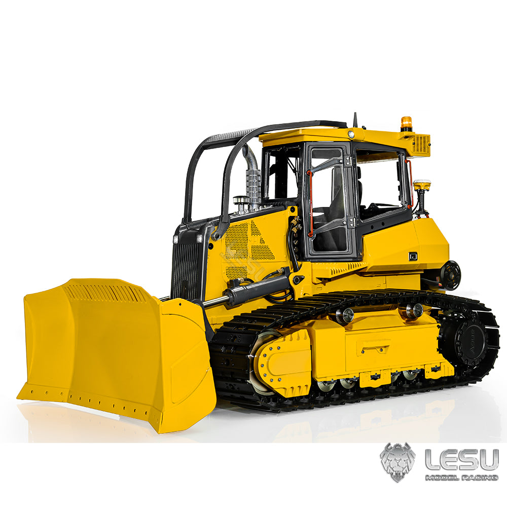 LESU1/14 Simulation Crawler Hydraulic Aoue 850 Bulldozer Rescue Winch Metal Engineering Model