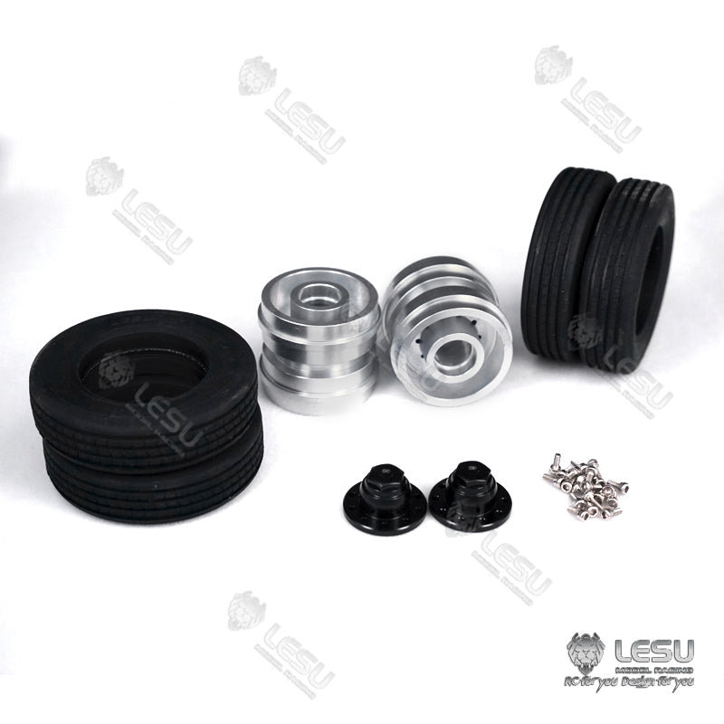 1/14 Truck 52MM Diameter Aluminum Alloy Wheel W-2020 Tamiya Tractor Semi-trailer Trailer DIY Model