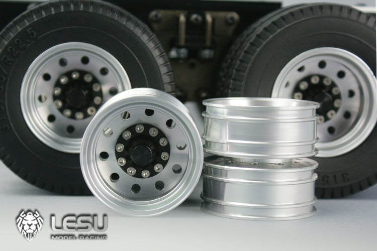 1/14 truck Maersk trailer aluminum alloy rear wheel hub W-2031 Tamiya trailer DIY mud head model LESU