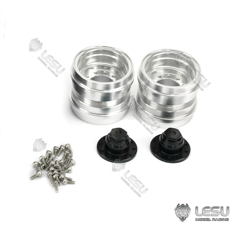 1/14 semi-trailer W-2057 metal aluminum alloy CNC made wheel pallet truck DIY modified car model LESU