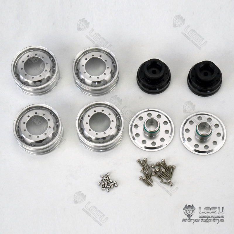 1/14 Truck Toy Aluminum Alloy Rear Wheel Hub W-2054 Tamiya Tractor Universal Modification Accessories LESU Model