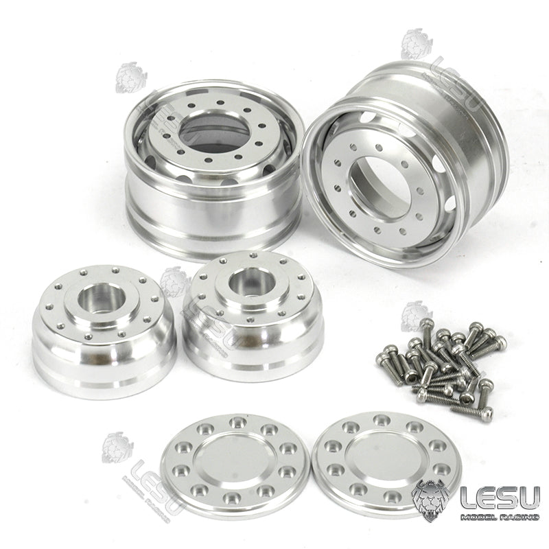 LESU 1/14 Tamiya tractor truck dump truck model aluminum alloy 10 holes front wide wheel hub W-2041