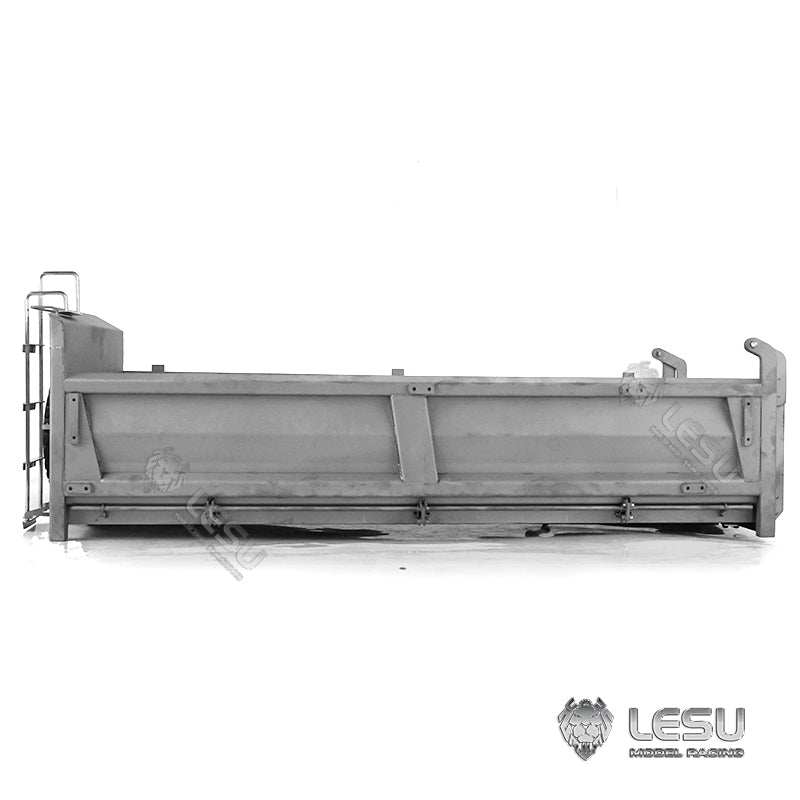 LESU 1/14 Tamiya MAN 8X8 hydraulic dump truck model modified stainless steel one-way bucket