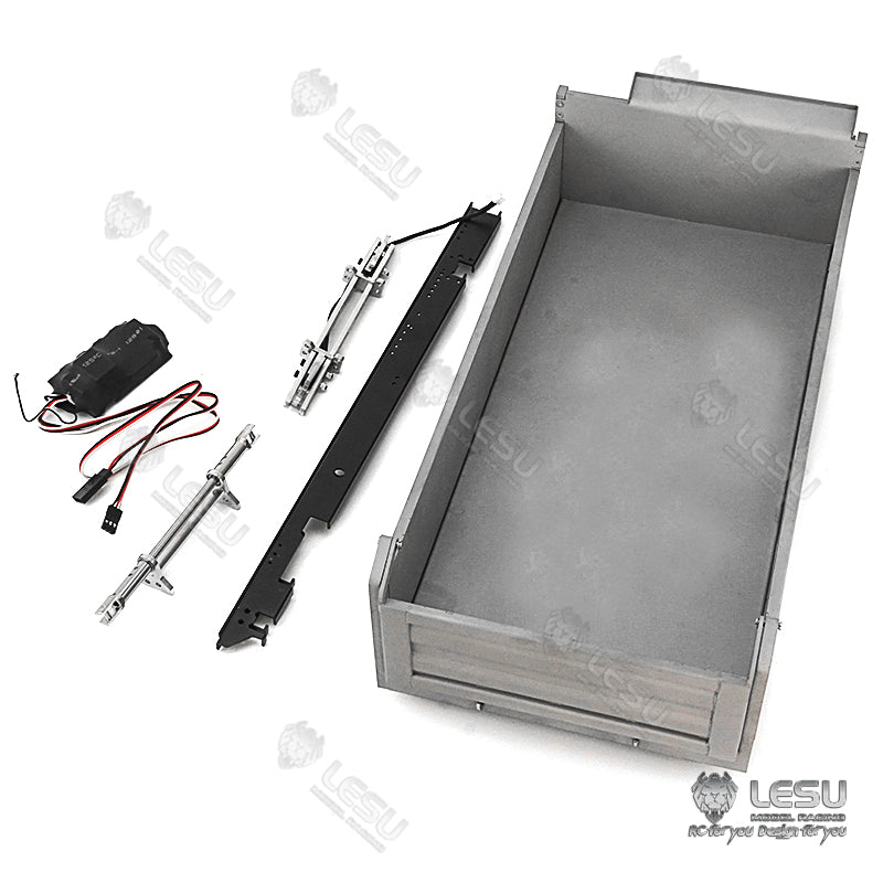 LESU1/14 Tamiya benz 3348 truck full drive 6X6 high torque hydraulic three-way dump truck dedicated dump bucket