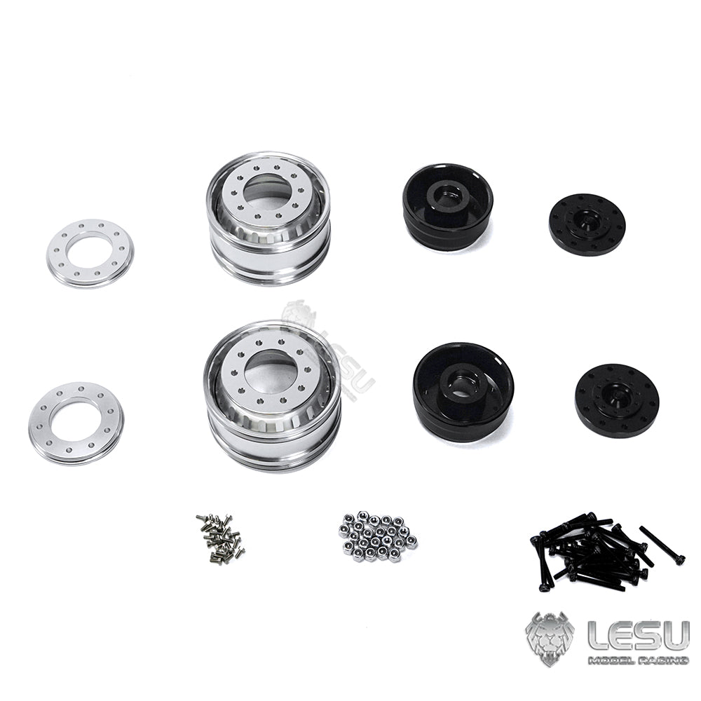1/14 truck model toy aluminum alloy simulation front wheel hub W-2018-C modified Tamiya accessories LESU