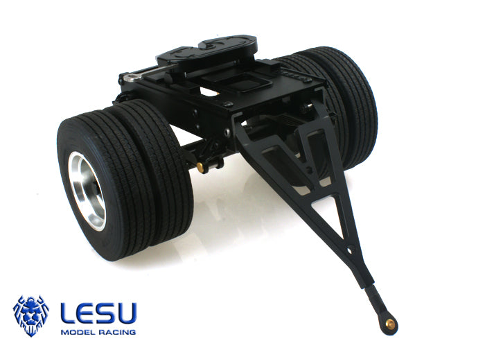 LESU 1/14 RC Truck Transfer Trailer Model Single Axle Trailer Dump Truck Accessories