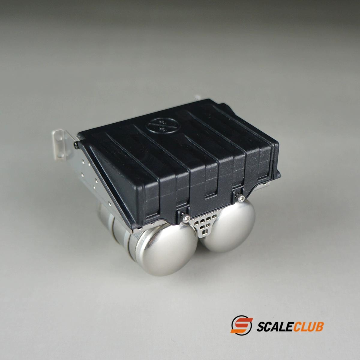 SCALECLUB B-MAN-1 For 1/14 tractor RC truck simulation battery box gas tank can open the lid metal upgrade decorative parts