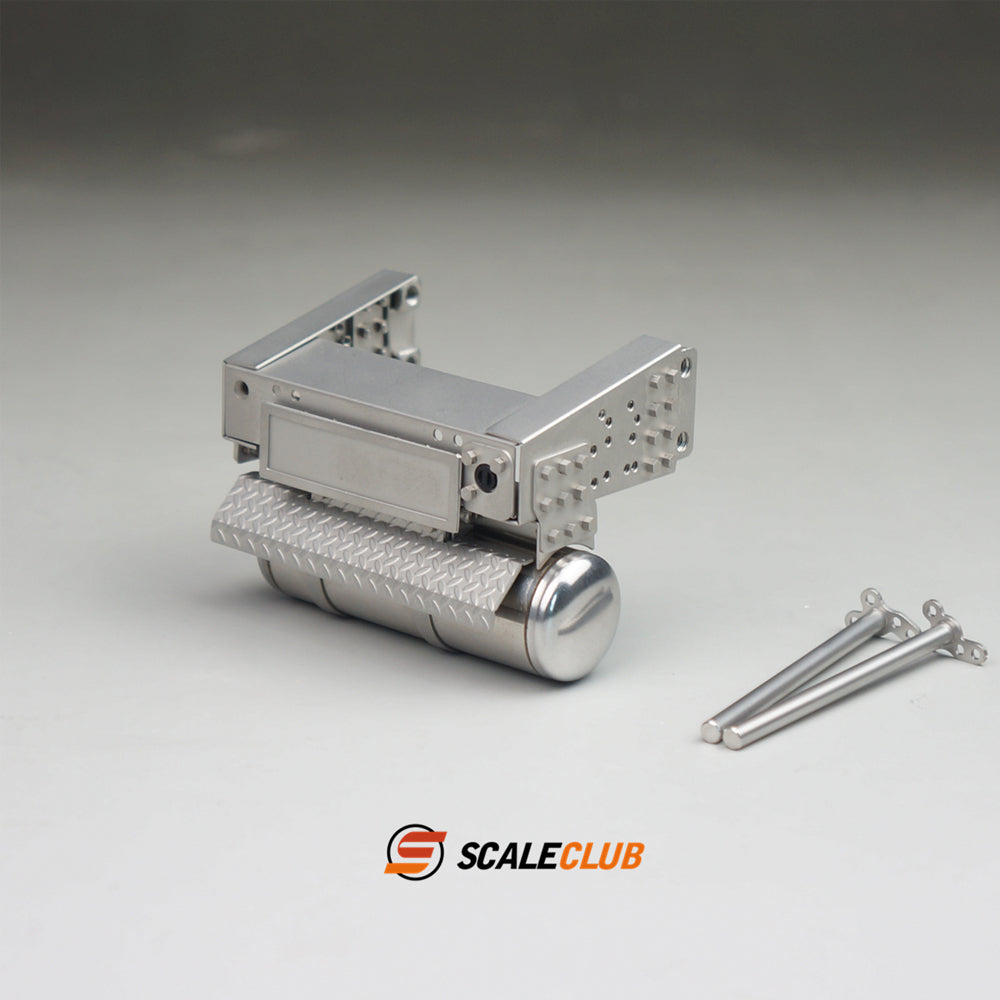 Scaleclub Model Metal Rear Gas Tank Tail Beam WLHQG-TY-1 for 1/14 RC Truck Trailer Truck Dump Truck Model Toy Upgrade DIY Parts