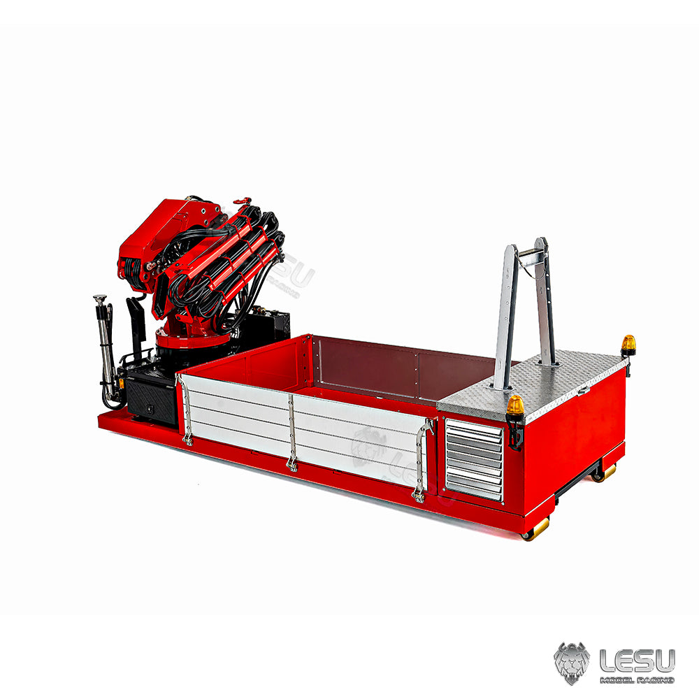 LESU 1/14 Truck 8X8 Roll-on/Roll-off Truck Upgrade Kit Fully Unloaded 7-Valve Truck-mounted Crane Ballast Bucket Assembly