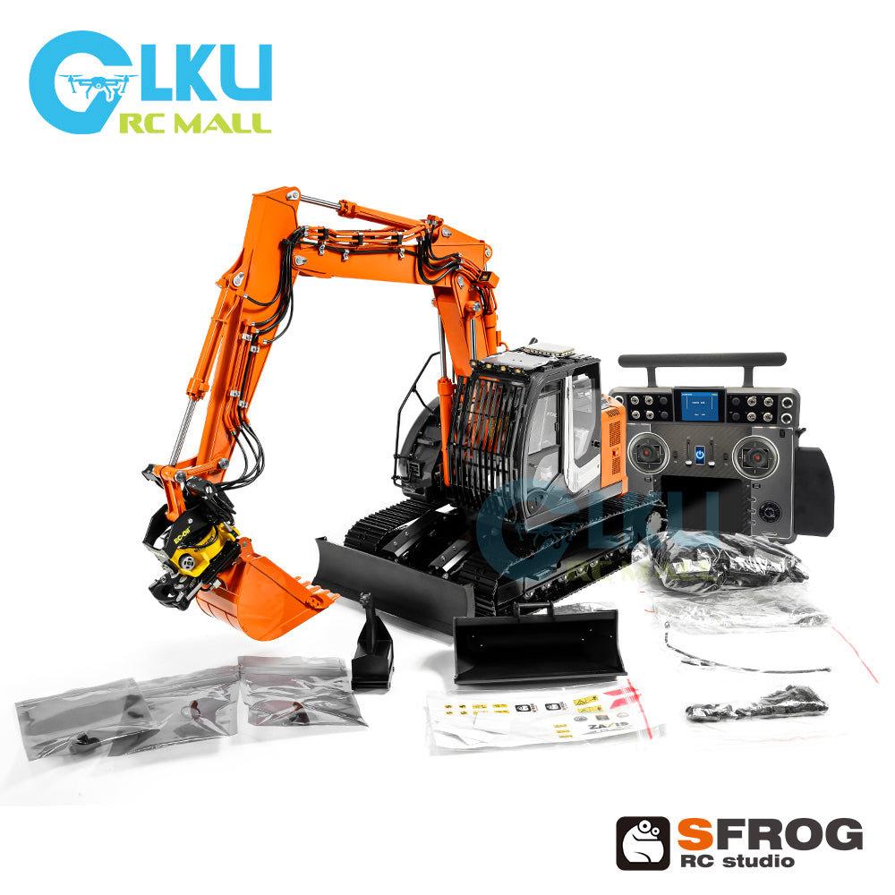 Sfrog 1/14 Engineering Machinery Model Crawler Hitachi 135 Metal Hydraulic Short Tail Excavator