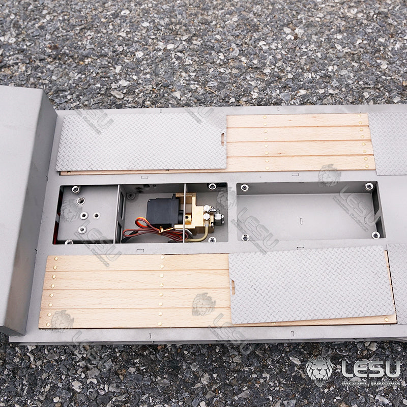 LESU 1/14 Tamiya hydraulic lift tailgate engineering trailer high load airbag suspension small wheel semi-trailer LS-A0020