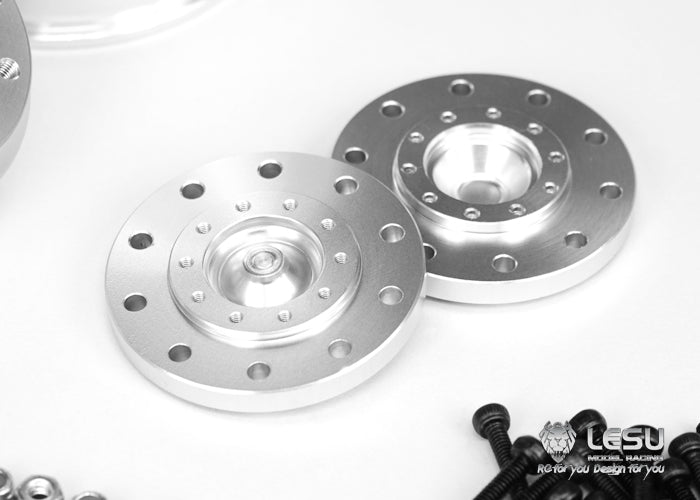 1/14 truck Tamiya tractor W-2018 wide wheel 10-hole aluminum alloy front wheel mud head modified model LESU