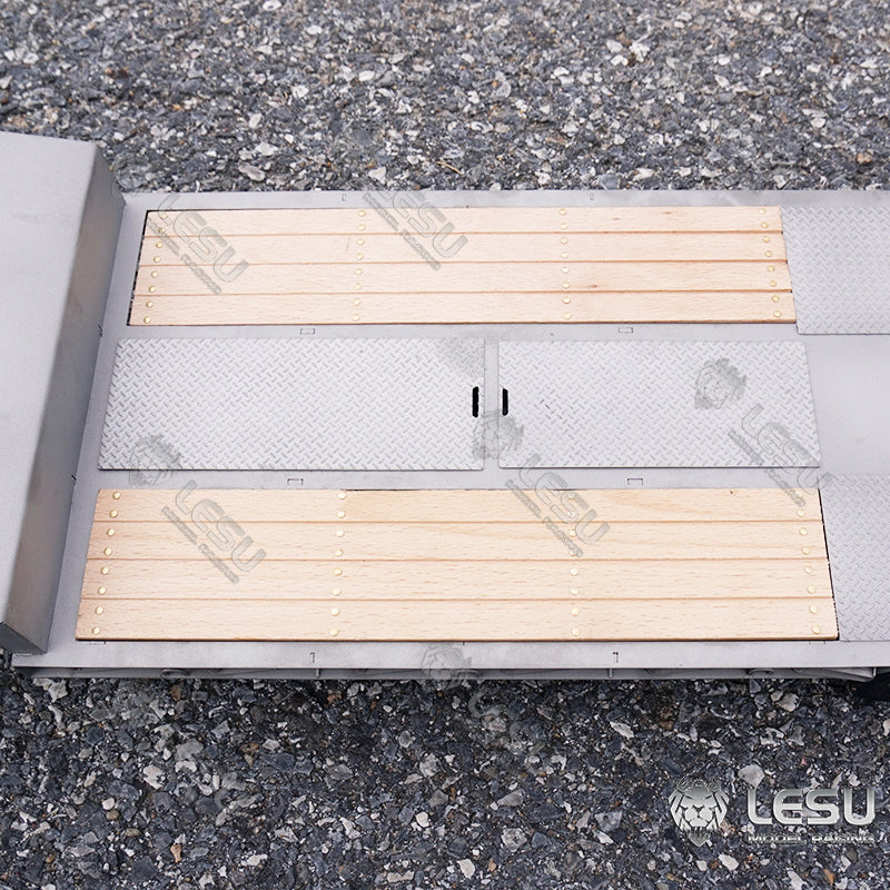 LESU 1/14 Tamiya hydraulic lift tailgate engineering trailer high load airbag suspension small wheel semi-trailer LS-A0020