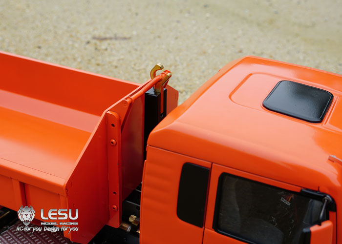 LESU 1/14 MAN TGS 8X8 four-axle drive metal dump truck hydraulic roll-on/roll-off full-unloading truck model