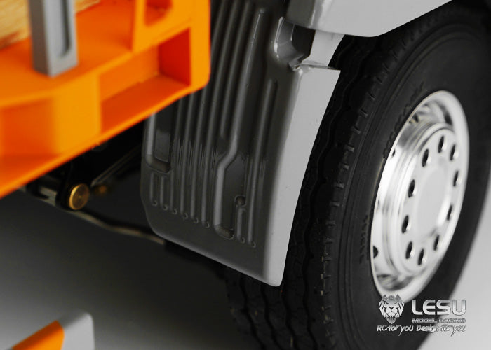 LESU LESU 1/14 Tamiya simulation modified remote control car truck model 6X4 flatbed truck transporter