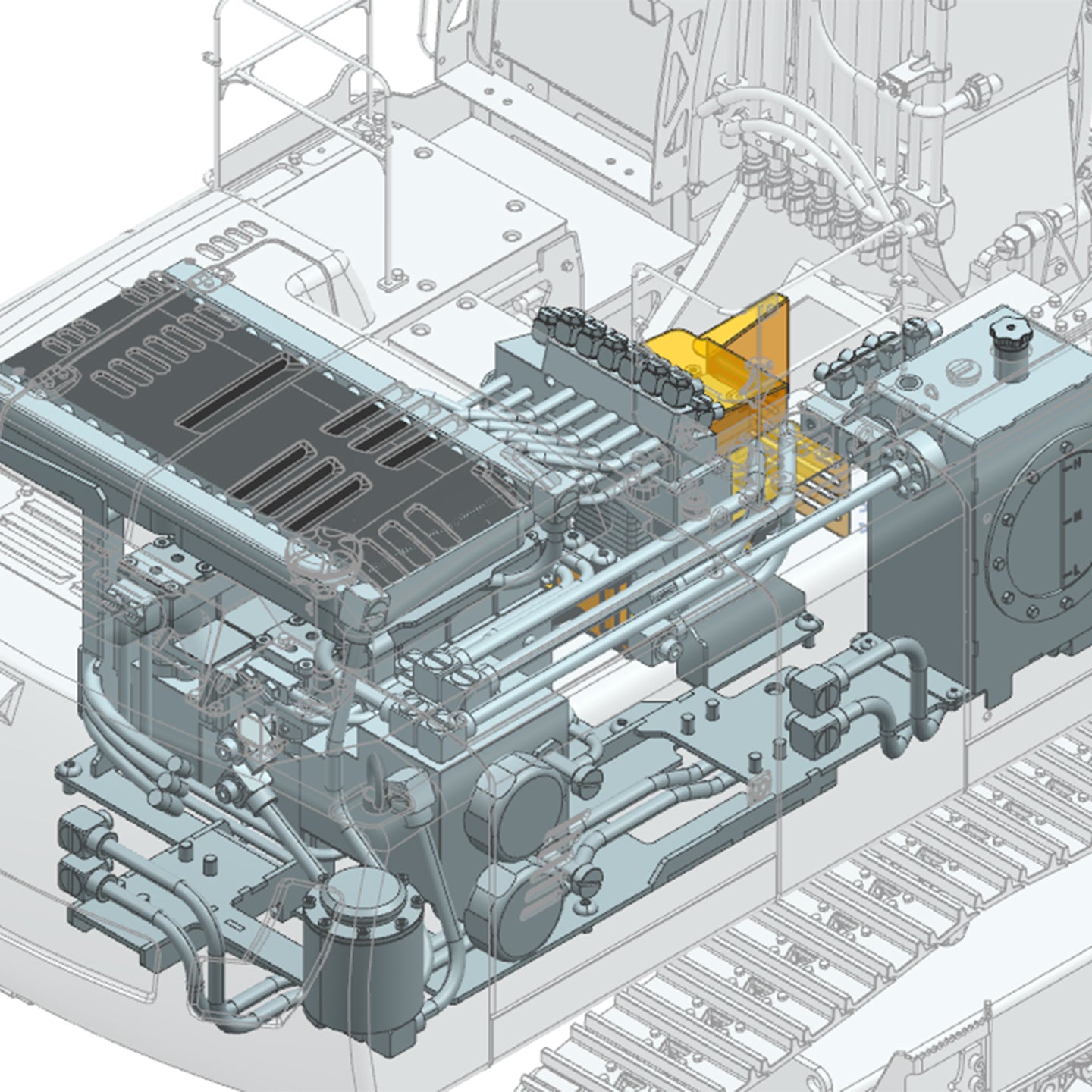 LESU 1/14 Hydraulic R956 Three-Section Arm Excavator Model BA-B0040 Motor-Driven Version Dual Pump 7-Valve
