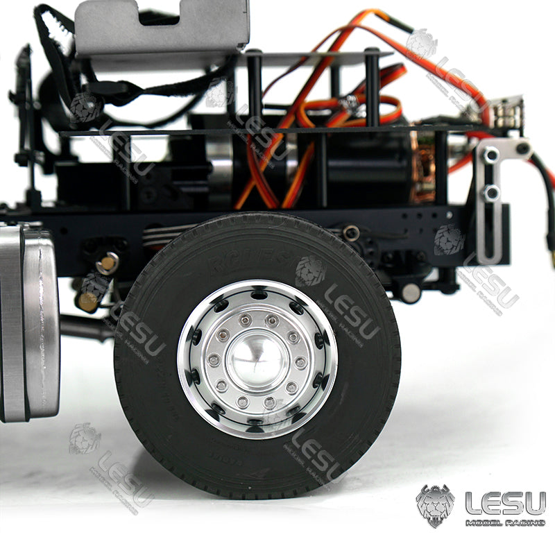 LESU 1/14 Tamiya Volvo 6X6 tractor truck model toy model metal chassis shell can be directly installed
